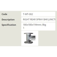 T-WT-002 - Water Truck Right Rear Spray Bar Junction